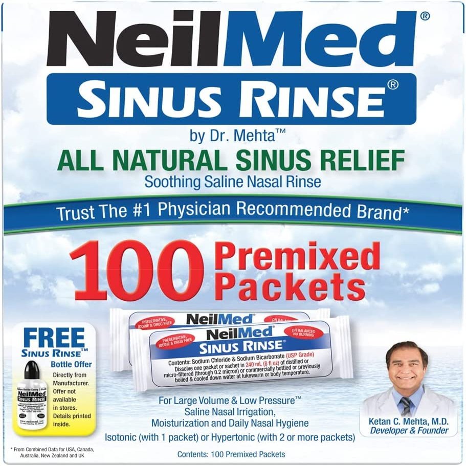 NeilMed Sinus Rinse Premixed Refill Packets 100 ct.