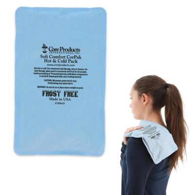 Core Products Soft Comfort CorPak  Reusable Hot & Cold Therapy Pack, Ice Pack for Injuries, No-Frost Compress for Muscle, Back & Joint Pain Relief  6" x 10", Made in USA