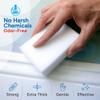 (100 Pack) Extra Large Eraser Sponge  Extra Thick, Long Lasting Magic Melamine Cleaning Sponges in Bulk  White Foam Pads for Walls, Kitchen, Bathroom, Floor & Baseboard Cleaner view 4