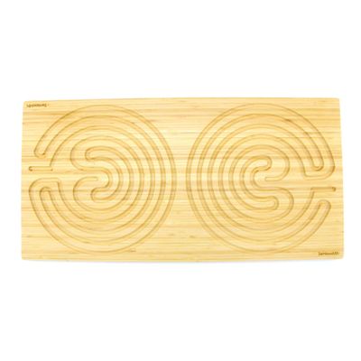 BambooMN 25" x 12.5" Bamboo Double Finger Labyrinth - 7 Circuit Cretan Style - 1 Unit