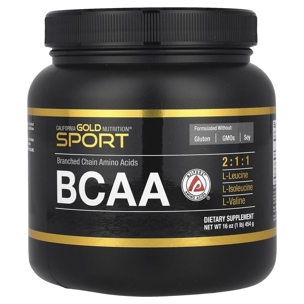 California Gold Nutrition Sport, BCAA Powder, AjiPure, Branched Chain Amino Acids with L-Leucine, L-Isoleucine and L-Valine, 1 lb (454 g)