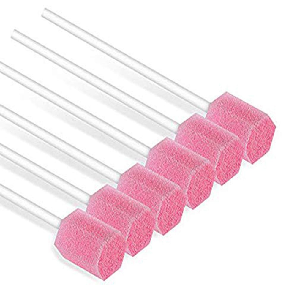 (50 Pack) Disposable Oral Swabs, Sterile Dental Sponge Swabsticks Unflavored for Mouth or Gum Cleaning