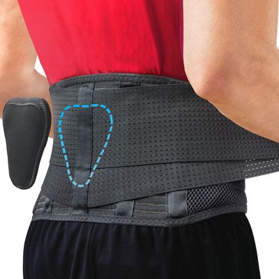Sparthos Lumbar Support Belt Adaptive Fit for Back Pain & Herniated Disc Breathable & Adjustable Lower Back Brace with Lumbar Pad for Men & Women Fits 59-63 Waist (XX-Large, Check Sizing)