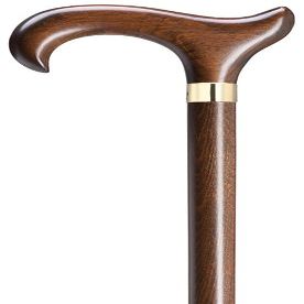 HARVY Men Extra Tall Stylish Walnut Finish Derby Cane -Affordable Gift! Item #DHAR-9764907