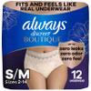 Always Discreet Boutique Incontinence and Postpartum Underwear for Women, Maximum Protection, Small/Medium, Rosy, 12 Count view 1