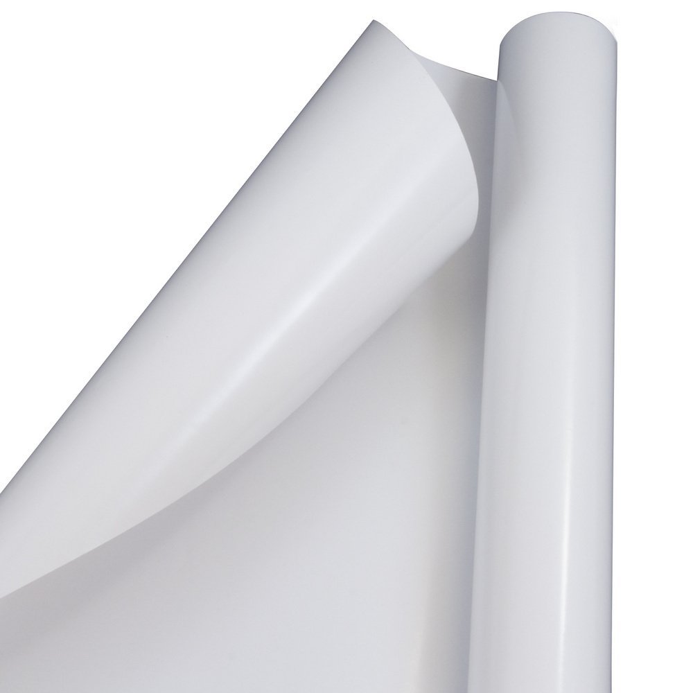 JAM Paper Gift Wrap - Glossy Wrapping Paper - 25 Sq Ft (30 in x 10 Ft) - White - Roll Sold Individually