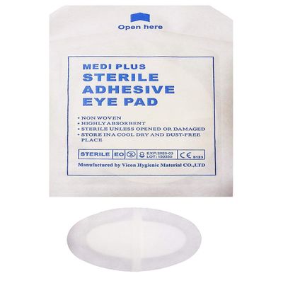 Pack of 100 Medi Plus Adhesive Oval-Shaped Eye Pads