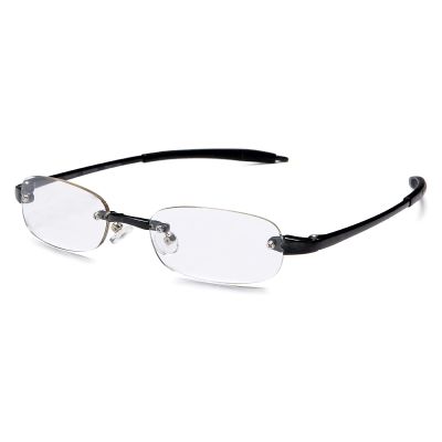 Visualites 5 Black 1.50 Lightweight Oval Rimless Reading Glasses for Men and Woman