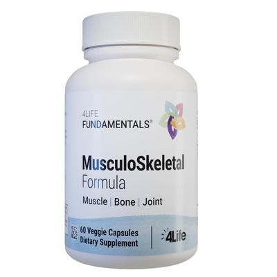 4Life Musculoskeletal Formula - Devils Claw, Turmeric, Gotu Kola and Alfalfa for Bone, Joint, Muscle and Tissue Health - 60 Veggie Capsules