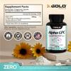 Alpha GPC Choline 600mg, Pure Nootropic Supplement, 120 Veggie Capsules, Cognitive Enhancer for Memory, Brain Health & Focus view 2