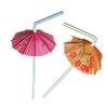100PCS Mseeur Multicolored Hawaiian Umbrella Parasol Disposable Bendable Drinking Cocktail Straws - For Island Themed Party, Kitchen Supplies, Bars, Restaurants Fun Summer Party BBQ. view 2