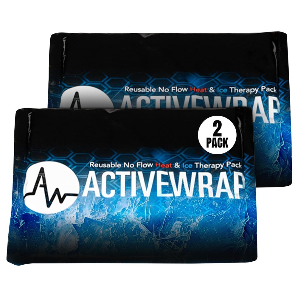 Activewrap Reusable Ice Packs for Injuries - Hot and Cold Gel Compress for Injury Recovery and Pain Relief, Soft, Flexible, Leakproof Pad for Back, Knee, Hip, & Shoulder - Large (7X 10 inches)
