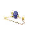 Crystal Pendulum - Jet Lapis Lazuli Ball Shaped Pendulum Reiki Dowsing Balancing Cleansing Dowser Divine Energy Healing Approx 1 inch Long view 1