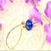 Crystal Pendulum - Jet Lapis Lazuli Ball Shaped Pendulum Reiki Dowsing Balancing Cleansing Dowser Divine Energy Healing Approx 1 inch Long view 2