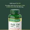 Nature's Bounty Odorless Fish Oil, 1200mg Omega-3 per Serving Including EPA & DHA, Supports Heart Health, Purified to Eliminate Mercury, Coated Softgels, Gluten Free, No Shellfish, 90 Ct view 3