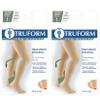Truform Surgical Stockings, 18 mmHg Compression for Men and Women, Thigh High Length, Closed Toe, Beige, X-Large, 2 Count view 2