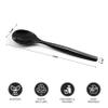Party Essentials Disposable Heavy Duty Plastic Serving Utensils for Buffets Events Parties, 9-Count 10" Spoons, Black view 2