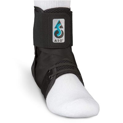 Med Spec ASO Speed Lacer (Medium, Black) Ankle Brace for Sprained Ankle and Peroneal Tendonitis, Orthopedic Ankle Support for Men, Women, Adults, Teens and Kids, Sports Injury Recovery, 223614