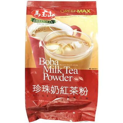 Greenmax Boba Milk Tea Powder  Authentic Taiwanese Black Tea Flavor | Instant Milk Drink Mix with Rich Creamy Taste | Ready in Minutes | 700g (24.7oz) Bag | Make Bubble Drinks at Home