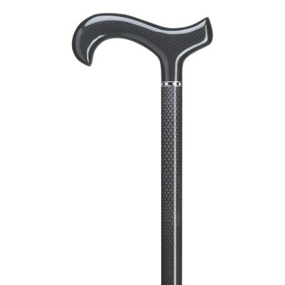 Men Derby Cane Black Triple Wound Carbon Fiber Shaft -Affordable Gift! Item #DHAR-9075058