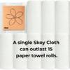 Skoy Cloth, 4-pack Versatile Swedish Dishcloths for Kitchen and Household Use, Reusable Cleaning Cloths, Planet-Friendly, Dishwasher and Dryer-Safe, White view 2