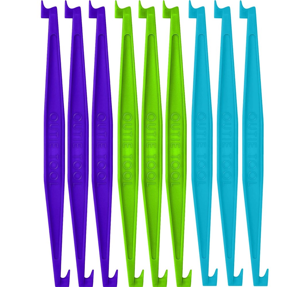 2 in 1 Outie Tool Aligner Remover for Invisible Braces | Easily and Safely Removes Top & Bottom Trays | 60 Count | 20 Pacific Bulk Unwrapped, 20 Midnight Singles, 20 Neon Green Singles