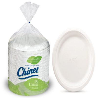 Chinet Classic White Dinner Plate - 10.375 in - 100 ct