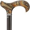 Royal RC Canes Golden Sienna Derby Cane  Stylish Adjustable Walking Stick for Men and Women  Lightweight Aluminum Shaft with Black Beech Wood and Sleek Silver Collar  Fashionable & Durable view 2