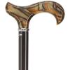 Royal RC Canes Golden Sienna Derby Cane  Stylish Adjustable Walking Stick for Men and Women  Lightweight Aluminum Shaft with Black Beech Wood and Sleek Silver Collar  Fashionable & Durable view 3