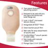 Hollister 18183 New Image 2-Piece 12 Drainable Ostomy Pouch, Red Color Code Match, 10 Pack, Beige Pouch  2-1/4 Flange Size view 2