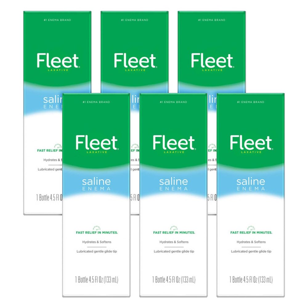 Fleet Enema Saline Ready to Use - 4.5 oz (6 Pack)