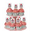 12 Bachelorette Bridal Wedding Shower Party Kissing Single Life GoodBye Cupcake Fruit Appetizer Decoration Topper Picks (Red) view 1
