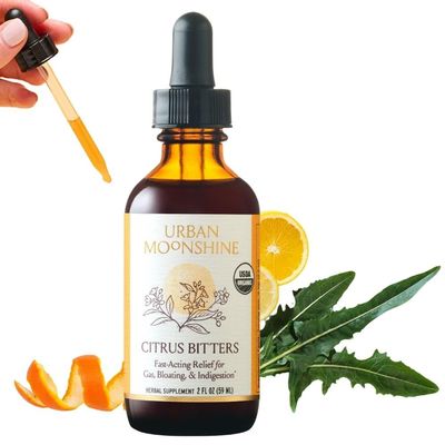 Urban Moonshine Citrus Digestive Bitters - Debloat - Gut Health - Appetite Regulation - Digestive Support - Certified Organic - Dandelion Root - Burdock Root - Citrus - 2 Fl Oz
