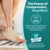BraceAbility Elastic Ankle Support Brace - Lightweight Slip on Foot and Ankle Compression Sleeve for Gymnastics, Dance, Sports, Running, Exercise, and Sprained Ankle Swelling for Women and Men (Beige, 2XL) view 4