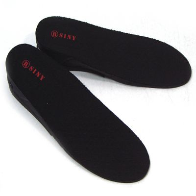 unbrand SINY Men Full length Orthotic Shoe Insoles 2Layer 3cm Height up Heel Pain Flat Feet Foot Care 1.2" Black Cushion