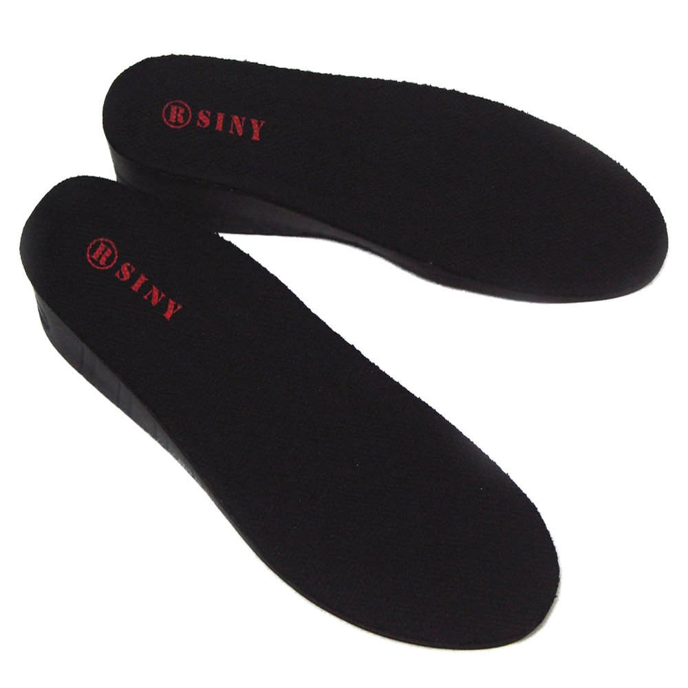 SINY 1-Layer (3cm) Height Increase Taller Shoe Insoles Pad Cushion for Men Foot Care Black