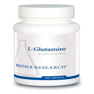 Biotics Research L Glutamine, Gastrointestinal Health, Gut Lining Support, Optimal Muscle Support, Lean Muscle, Antioxidant Activity, Free Form Amino Acid. 180 Capsules