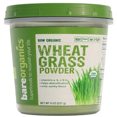 BareOrganics Wheatgrass Powder, Organic, Vegan Dietary Supplement,8 Ounce (Pack of 1)