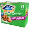 Blue Diamond Almonds Whole Natural Raw Snack Nuts, 100 Calorie Travel Bags, 32 count view 1