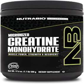 NutraBio Pure Micronized Creatine Monohydrate Powder Supplement, Unflavored, (500 g) - Supports Bulk Muscle Energy, Recovery, and Strength - HPLC Tested Creatine Powder Supplement for Men and Women