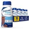 Ensure Original Milk Chocolate Nutrition Shake | Small Meal Replacement Shake | Ready To Drink | 9g Protein, 27 Vitamins and Minerals | 8 fl oz - 16 Pack view 1