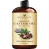 Handcraft Blends Organic Castor Oil 16 Fl Oz | 100% Pure and Natural | Premium Grade Carrier Oil | Hair, Eyelashes and Eyebrows | Hair and Body | Expeller-Pressed | Hexane-Free view 1