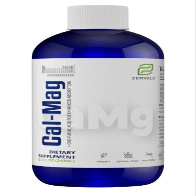 ZEMVELO Liquid Ionic Calcium and Magnesium Supplement with Boron  Bone & Muscle Support  Restful Sleep & Mood Support  48 Day Supply