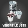 Mini Metal Buckets,Pack of 12 view 2