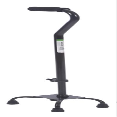 Essential Medical Supply Small Base Quad Cane in Black - Height Adjustable Walking Cane, Sturdy and Durable Walking Cane for Improved Mobility and Stability with 4 Prong Base and Rubber Tips