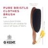 KENT CR8 Clothes Brush, 100% Natural Black Boar Bristle Lint Remover for Cashmere, Wool, and Silk for Keeping Fabrics Free from Fibres, Fluff and Pet Hair. Luxury Three Veneered Woods. Made in England view 2