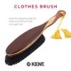 KENT CR8 Clothes Brush, 100% Natural Black Boar Bristle Lint Remover for Cashmere, Wool, and Silk for Keeping Fabrics Free from Fibres, Fluff and Pet Hair. Luxury Three Veneered Woods. Made in England view 3