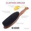 KENT CR8 Clothes Brush, 100% Natural Black Boar Bristle Lint Remover for Cashmere, Wool, and Silk for Keeping Fabrics Free from Fibres, Fluff and Pet Hair. Luxury Three Veneered Woods. Made in England view 4