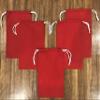 Cotton Double Drawstring Muslin Bags 4"X6" (RED Color) - 50 Pieces view 1