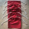 Cotton Double Drawstring Muslin Bags 4"X6" (RED Color) - 50 Pieces view 2